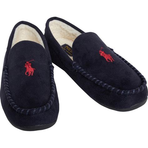 Ralph Lauren Herren Declan Moccasin Hausschuhe Navy