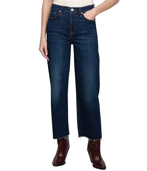 For All Mankind Alexa High Rise Wide Leg Cropped Trouser Jeans