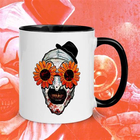 Art The Clown Terrifier 2 Sunflower Sunglasses Mug With Color Inside In 2023 Terrifying Horror