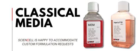 Explore ScienCell Classical Cell Culture Media