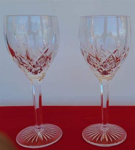 Water Goblet Ryan By Waterford Crystal Hand Blown Crystal Water Goblet With Criss Cross Pattern