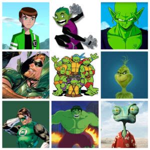 30 Green Cartoon Characters We All Love