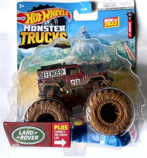Hot Wheels Monster Trucks Land Rover Defender With Connect Crash Car D Lazada PH