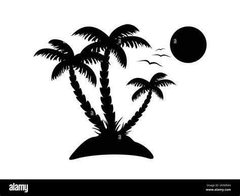 Silueta De Palmera Logos De La Palmera Imagen Vector De Stock Alamy