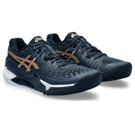 Tenis Asics Gel Resolution 9 Clay Femenino Azul New Asics Colombia