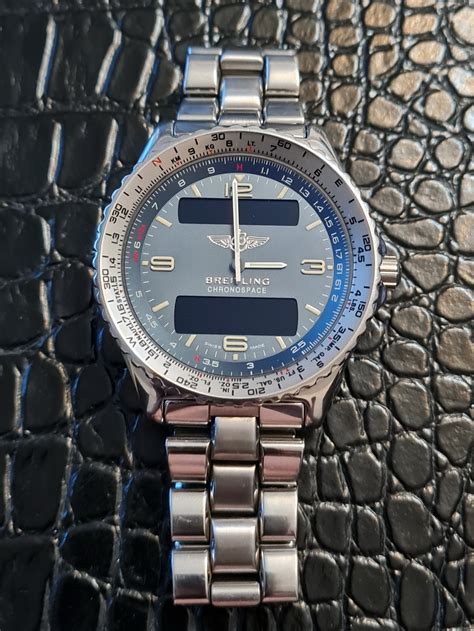 Breitling Chronospace Ref A560121 Blue Dial Digital Quartz