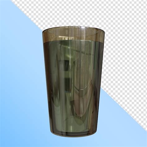 Premium Psd Psd Glass Of Water 3d Icon Render