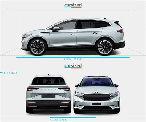 Skoda Enyaq IV 2021 Present Dimensions Side View