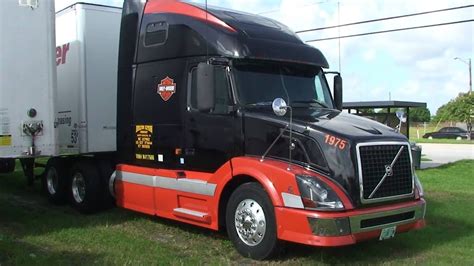 Harley Davidson Painted Volvo Semi Truck In Florida In Sony Hd Youtube