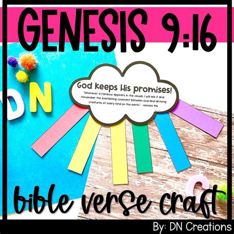 Genesis 9 Bible Memory Verse Craft Noahs Ark Craft Rainbow Bible Craft God Keeps His Promises