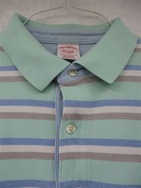 Brooks Brothers Polo 346 Original Fit Mens L Multicol Gem