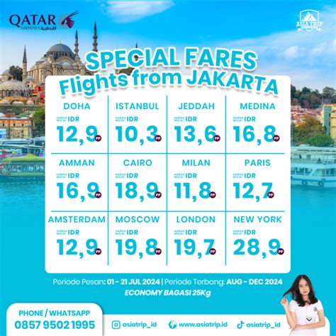 Promo Tiket Pesawat Qatar Airways 2024 Asia Trip