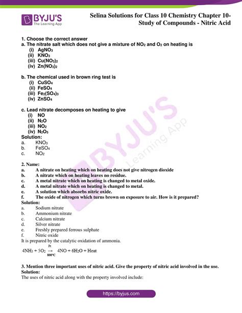 Selina Solutions Class Concise Chemistry Chapter Class Study Of