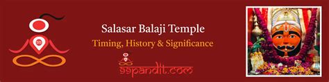 Salasar Balaji Temple: Timing, History & Significance - 99pandit