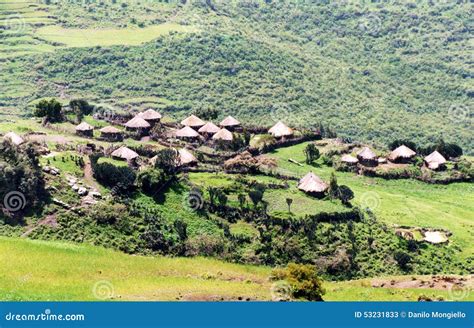 Ethiopian village stock image. Image of shacks, tuculs - 53231833