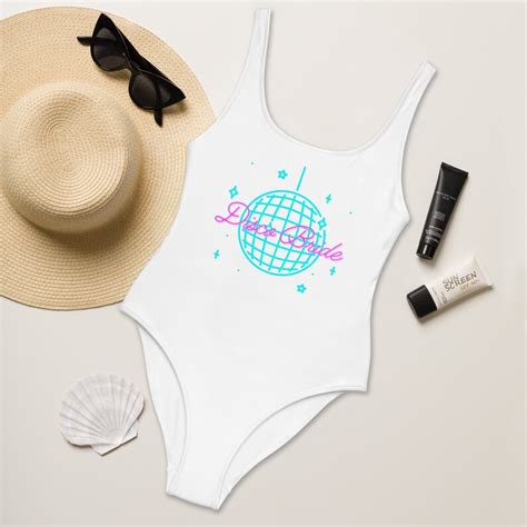 Disco Bride Babe One Piece Swimsuit Disco Bachelorette Party Retro