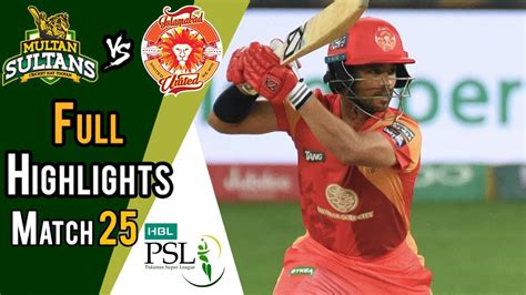 Full Highlights Multan Sultans Vs Islamabad United Match