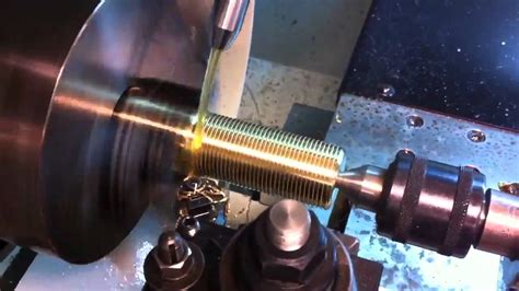 Proto Trak Cnc Lathe Cutting Double Lead Acme Thread Youtube