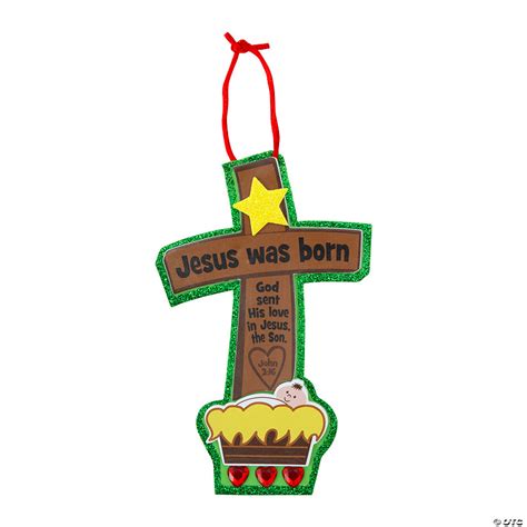 “jesus Was Born” Christmas Ornament Craft Kit Makes 12