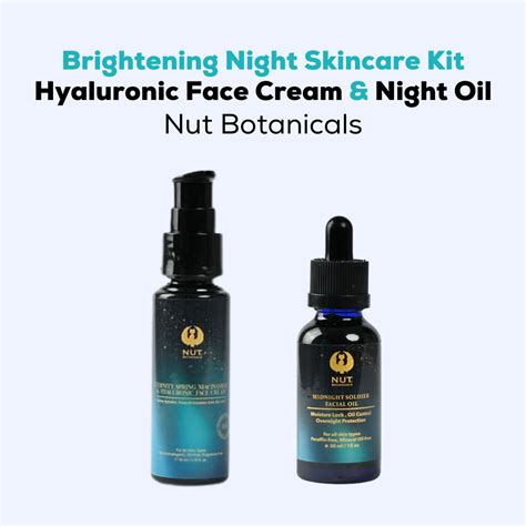 Nuts Bright Complexion Night Skincare Kit Face Cream Night Oil Zynah