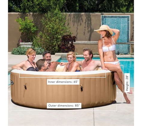 Intex PureSpa Sahara Person Tan Inflatable Hot Tub Set QVC