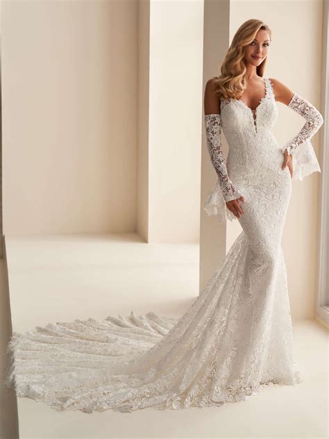 E2506 Vestido De Noiva Semi Sereia Tutti Sposa