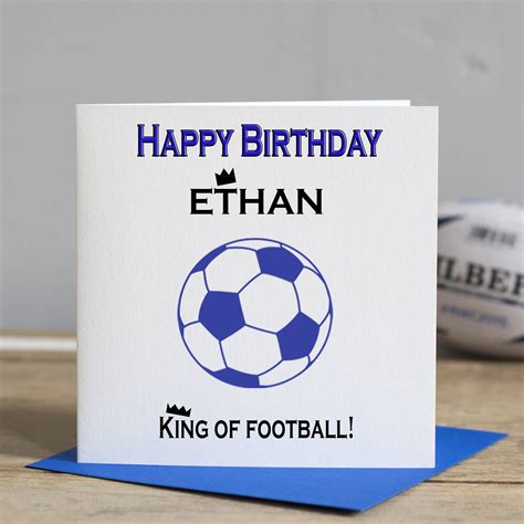 Football Birthday Card In 2021 Birthday Cards Kids Birthday Cards