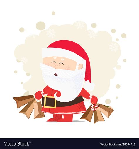 Santa claus greeting card design Royalty Free Vector Image