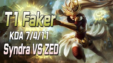 페이커 신드라 Vs 제드 T1 Faker Syndra Vs Zed S11 Kr Challenger Match Youtube