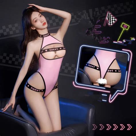 Sexy Lingerie Hollow Out Chest Tights Costume Uniform Transparent Valentine S Day Women Passion