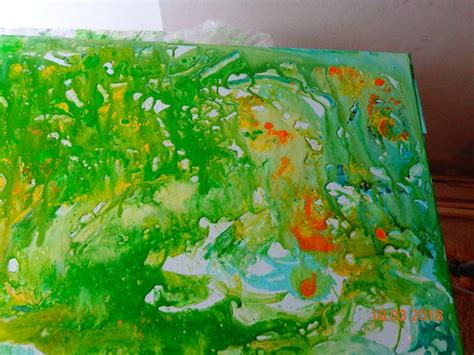 Живопись акрилом: результат методом заливки