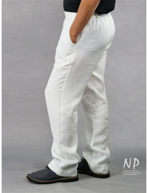 White Linen Pants Airy Linen Trousers Cracow