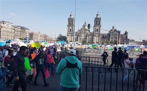 Zócalo De Cdmx Manifestantes Protestan Por Despojo De Predio Grupo