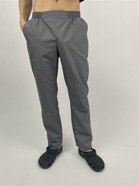 Брюки Unisex/ р. 68/ с карманами/темно-серый/состав: хлопок 35% ...