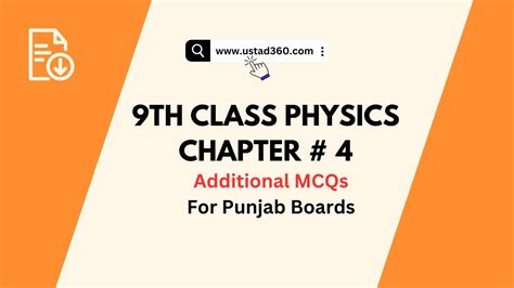 Matric 9th Class Physics Chap 4 Solved Mcqs Notes Pdf Ustad360