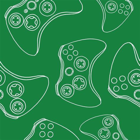 Seamless Pattern Of Game Controllers Vector Illustration In Hand Drawn