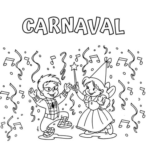 Desenho De Carnaval Pequeno - Desenho de Carnaval: 20 imagens para colorir e se divertir