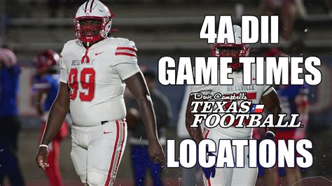 2023 TXHSFB Playoffs: 4A DII Playoff Times and Locations