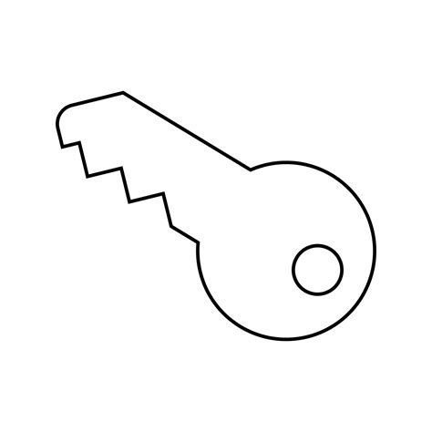 design vetorial chave com linhas adequadas para colorir 15533886 Vetor