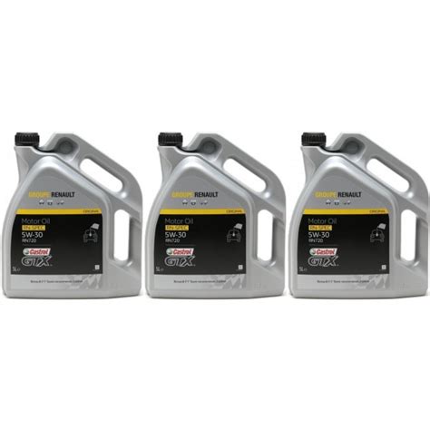 Castrol GTX 5W-30 Renault RN 720 Motoröl 3x 5 = 15