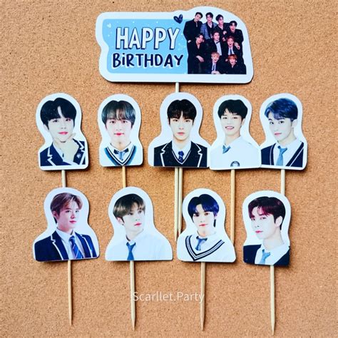 Jual TOPPER CAKE NCT 127 HAPPY BIRTHDAY ULTAH DEKORASI KUE TART HIASAN