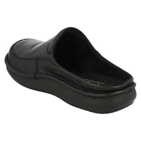 Mens Clarks Kite Clog Leather Mule Slipper Ebay