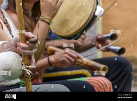 Berimbau And Others Instruments Players During Presentation Of