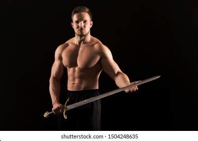 Strong Athletic Man Showes Naked Muscular Stock Photo 1504248635 Shutterstock