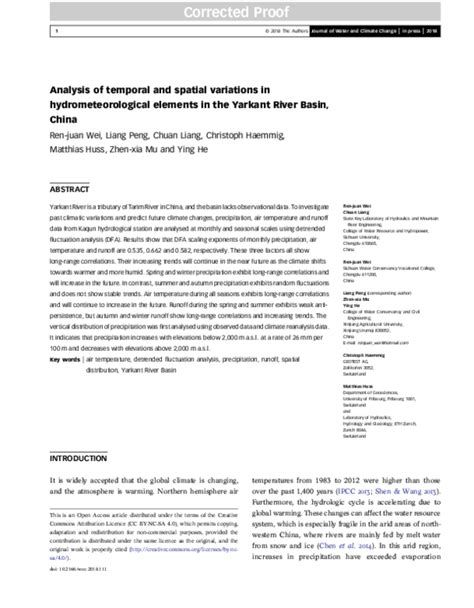 Pdf Analysis Of Temporal And Spatial Variations In Groundwater