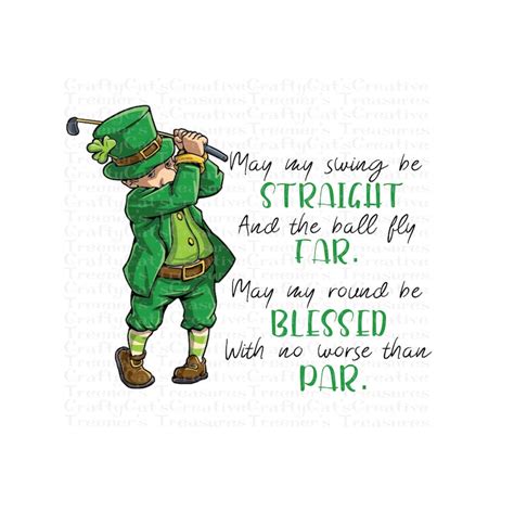 Golf Irish Blessing Golfer St Patrick S Day St Etsy