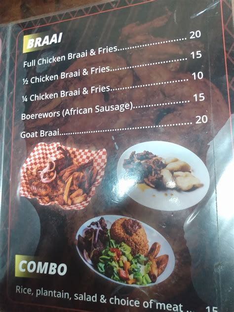 Menu At Suya Joint African Grill Restaurant Ottawa