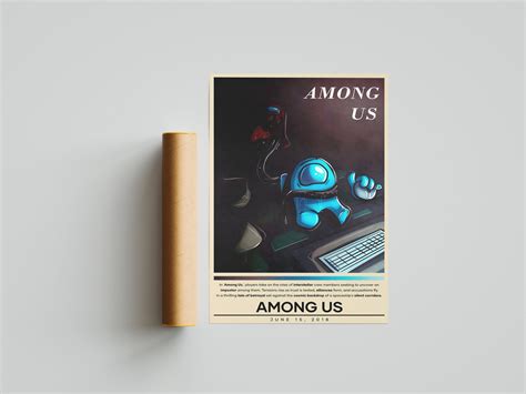 Among Us Poster Among Us Prints Gaming Poster 4 Colors Video Game ...