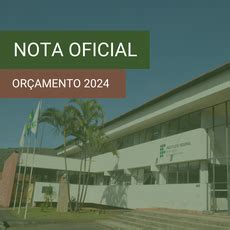 Nota oficial do IFMG Campus Ouro Preto sobre o orçamento 2024