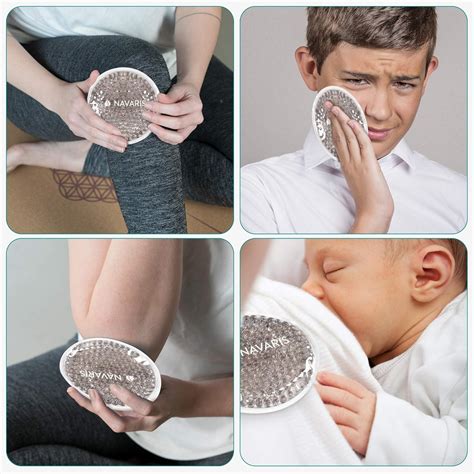 Navaris Round Gel Ice Pack Set Set Of Small Soft Reusable Gel Ice Packs For Hot Cold Use
